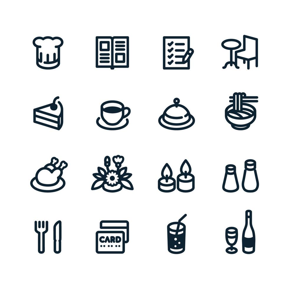 Restaurant icons with White Background Stock Free and Free SVG