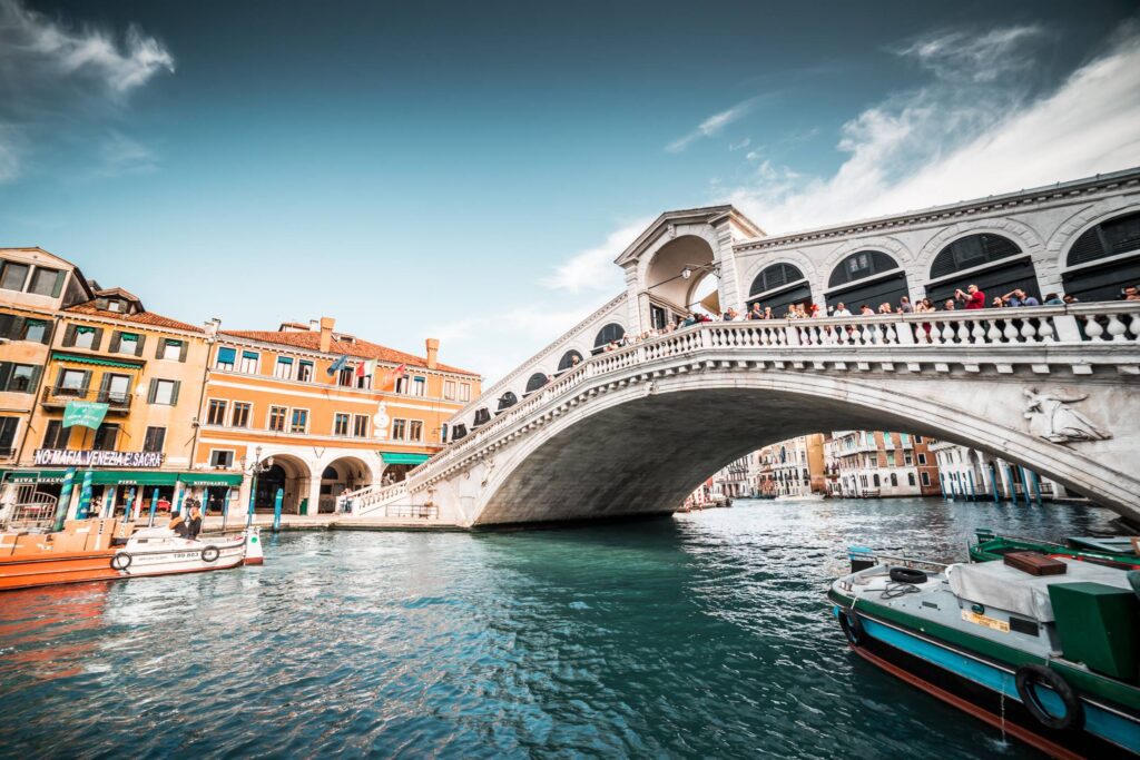 Rialto Bridge in Venice, Italy Free Photo