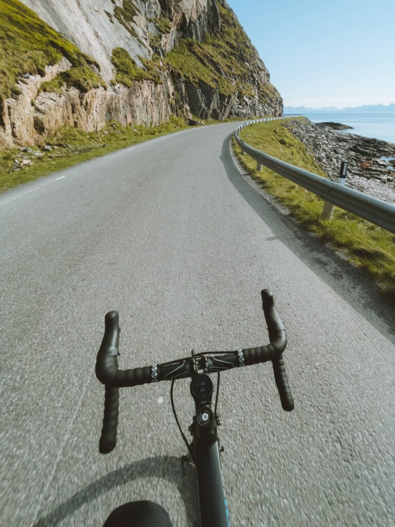 Road Cycling on Coastal Road Free Photo