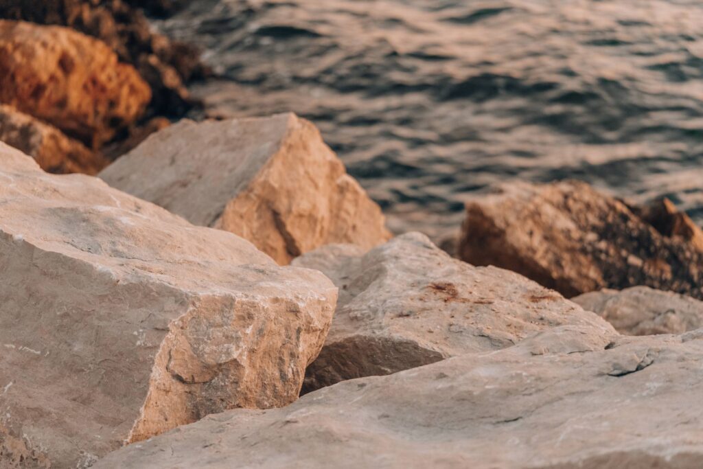 Rocky Sea Coast in Croatia During Sunset Free Photo