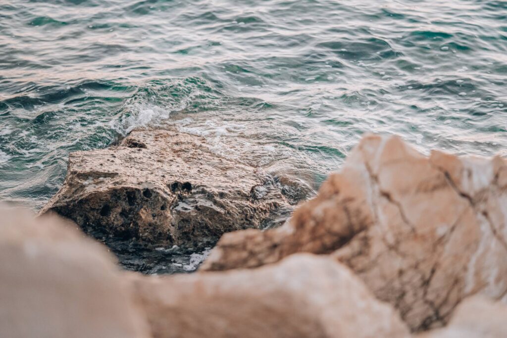 Rocky Shore by the Sea Free Photo