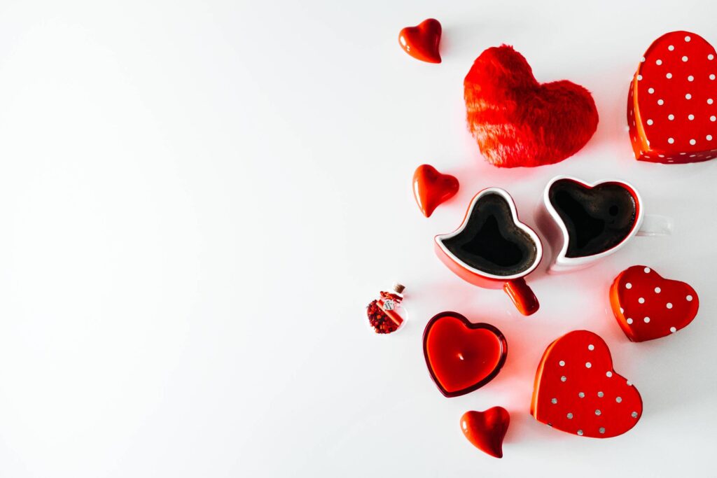 Romantic Heart-Shaped Objects Free Photo