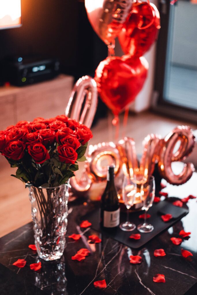 Romantic Valentine’s Day Home Date Surprise Free Photo