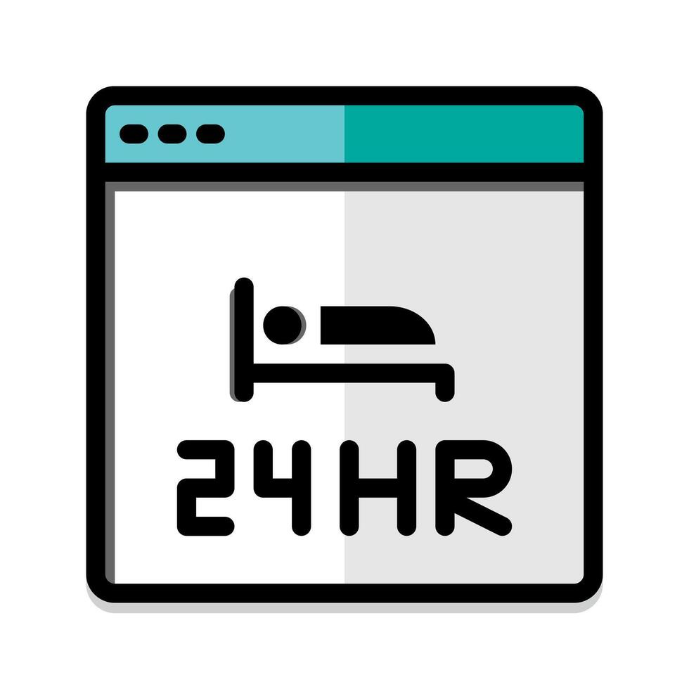 Room service flat icon. editable hotel room booking service symbol. Stock Free