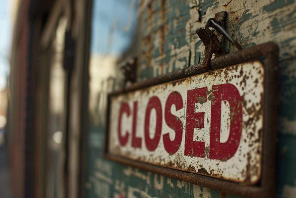 Rusty CLOSED Signage Stock Free