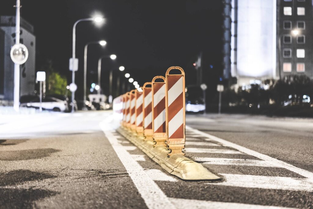 Safety Barriers on The Road Free Photo