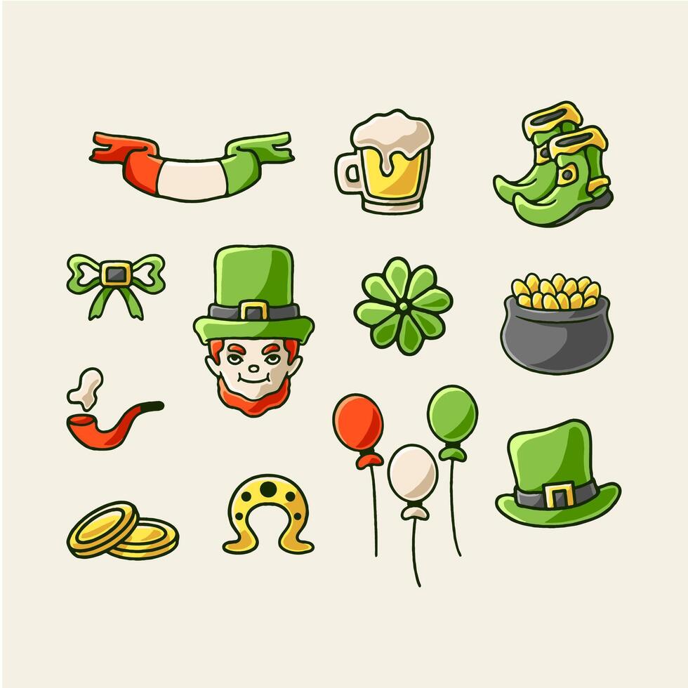 Saint Patrick’s day icon vectors Stock Free