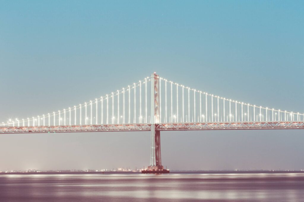 San Francisco Bay Bridge in the Evening Free Photo