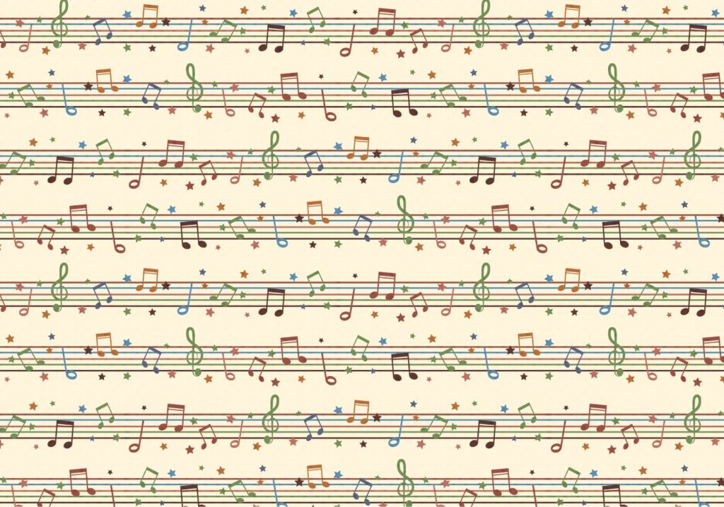 Seamless Free Vector Background With Musical Notes Free Vector and Free SVG