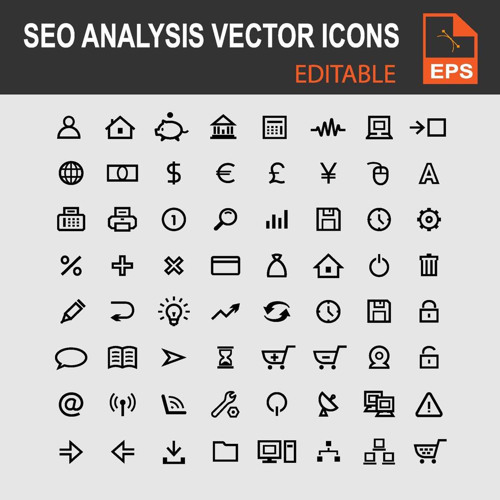 Search Analysis Icon Set Stock Free