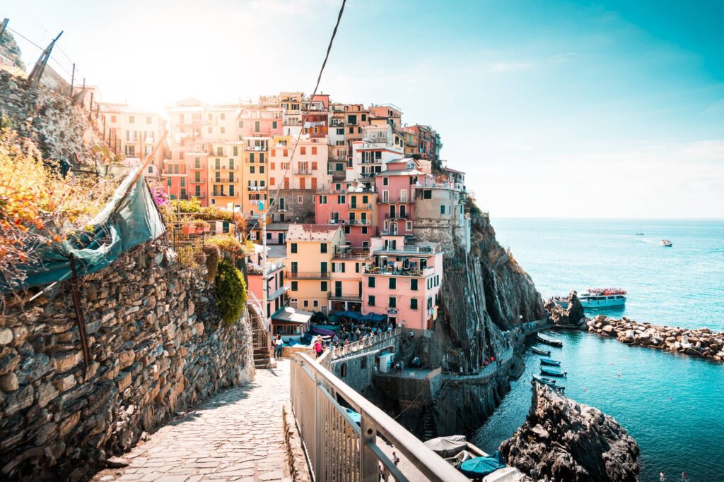 Seaside Houses on a Cliff at Cinque Terre Free Photo