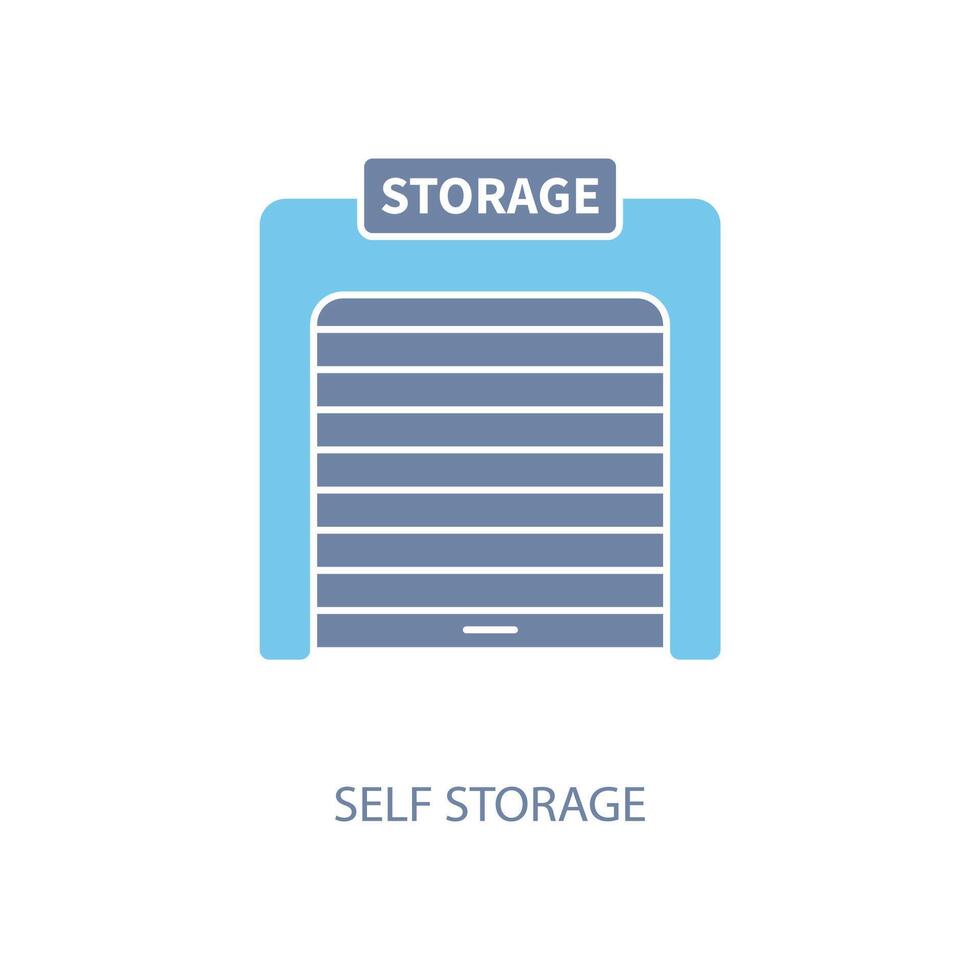 self storage concept line icon. Simple element illustration. self storage concept outline symbol design. Stock Free