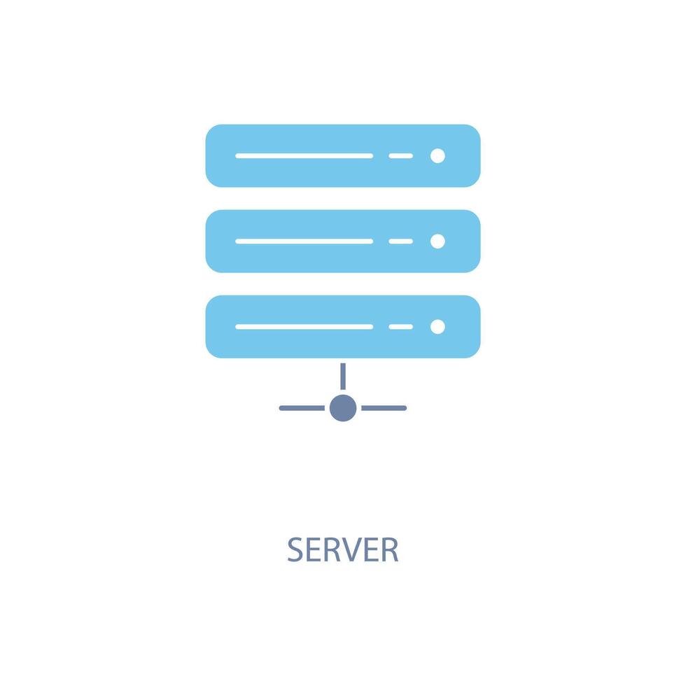 server concept line icon. Simple element illustration. server concept outline symbol design. Stock Free