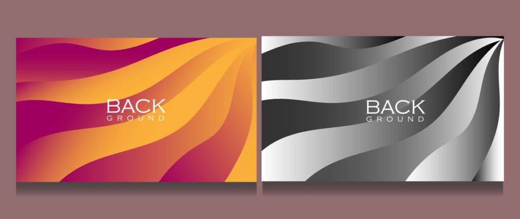 set of banners with full color gradient, vector illustration Free Vector