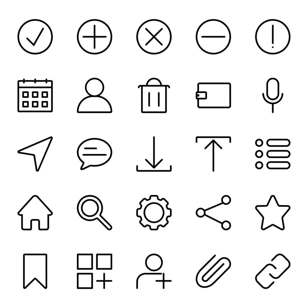 Set of Basic UI icons, Set of Basic UI icon collection in black color for website design, Design elements for projects. Vector illustration, Basic UI Icon, Basic UI icon png, ui icon png, UI icon Stock Free