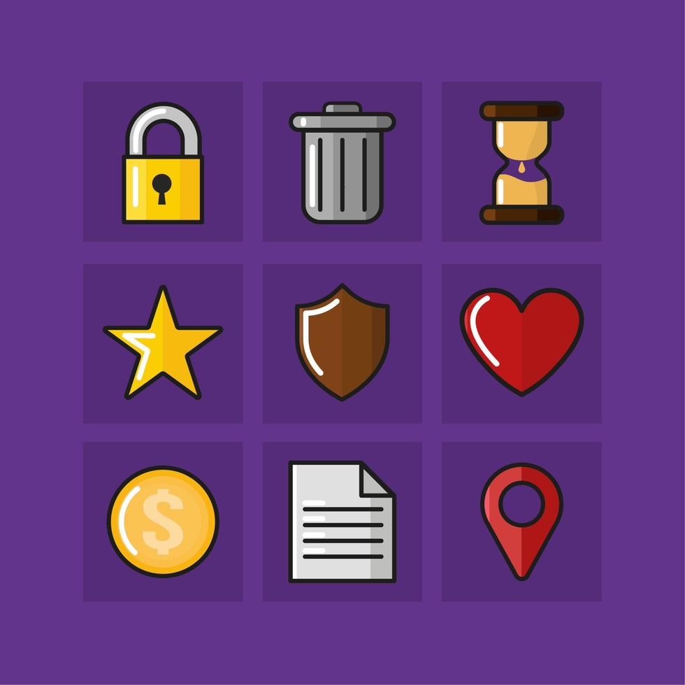 set of icons miscellaneous Stock Free