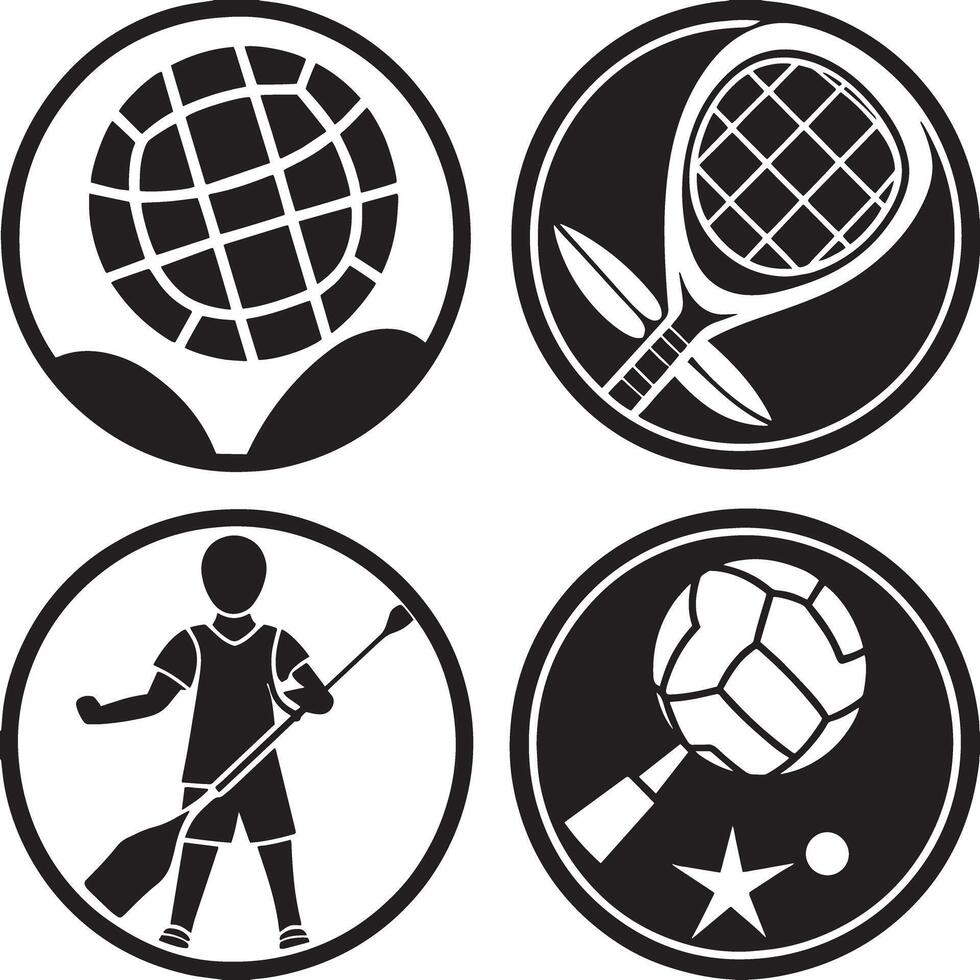 set of sports icon illustration on white background Stock Free