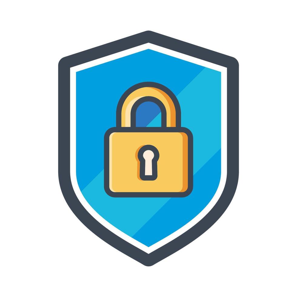 shield padlock icon Stock Free