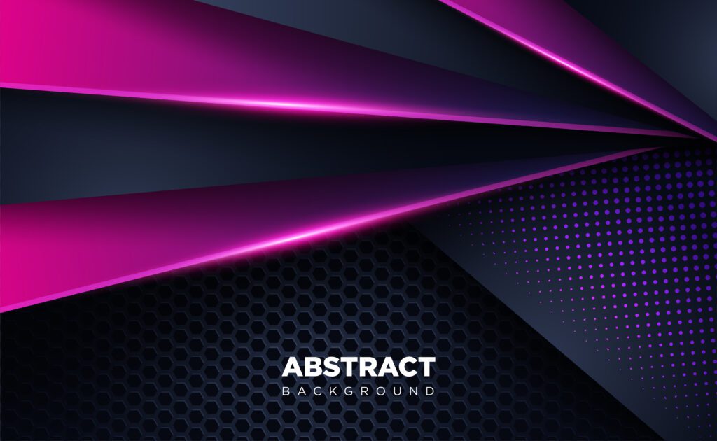 shiny dark black and purple shape overlap background technology Free Vector