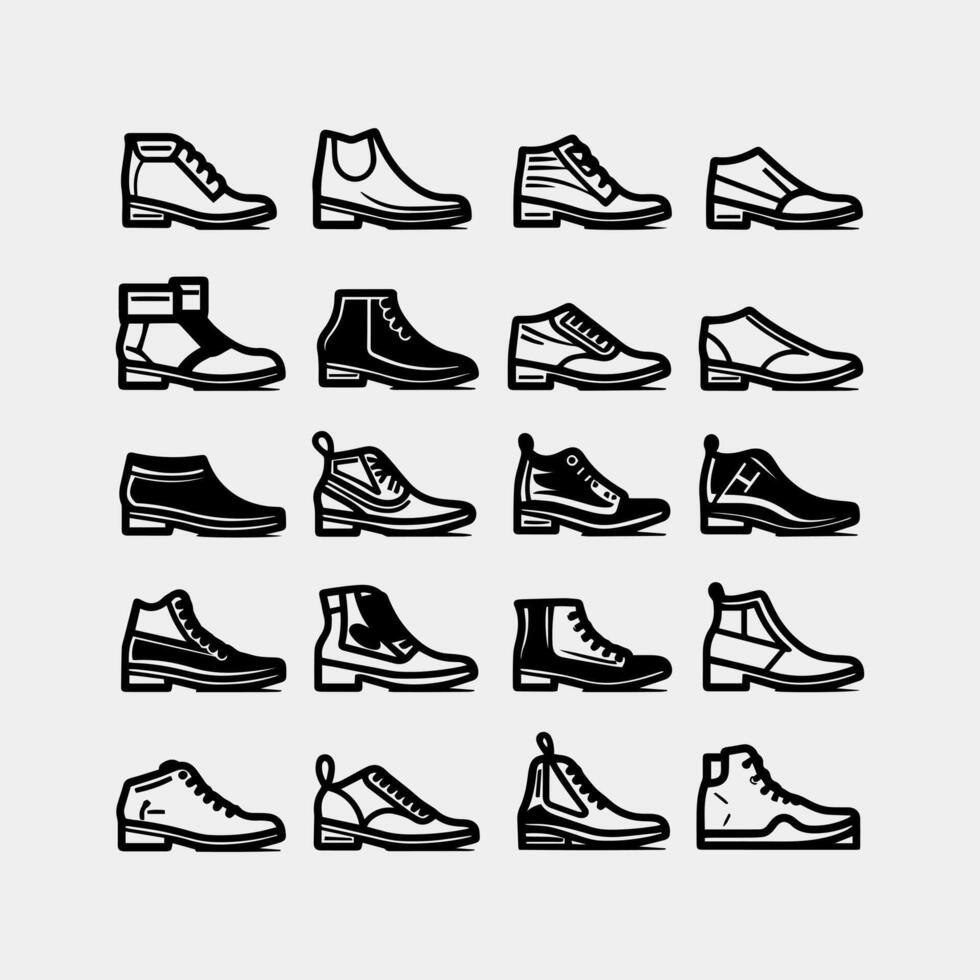 shoes icon set design template Stock Free