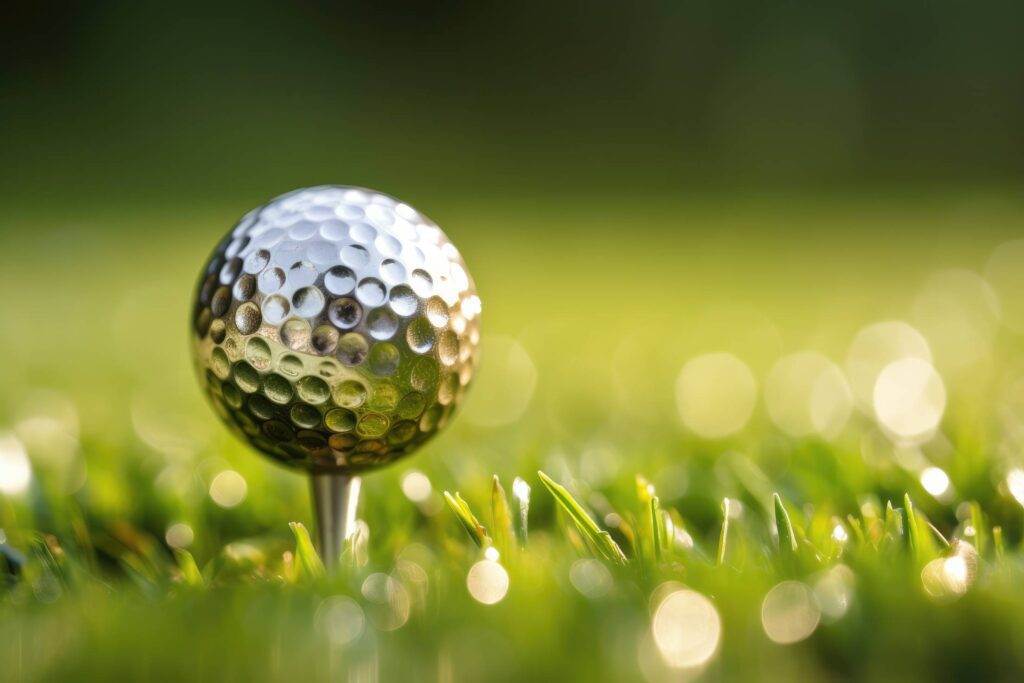 Silver Golf Ball Stock Free