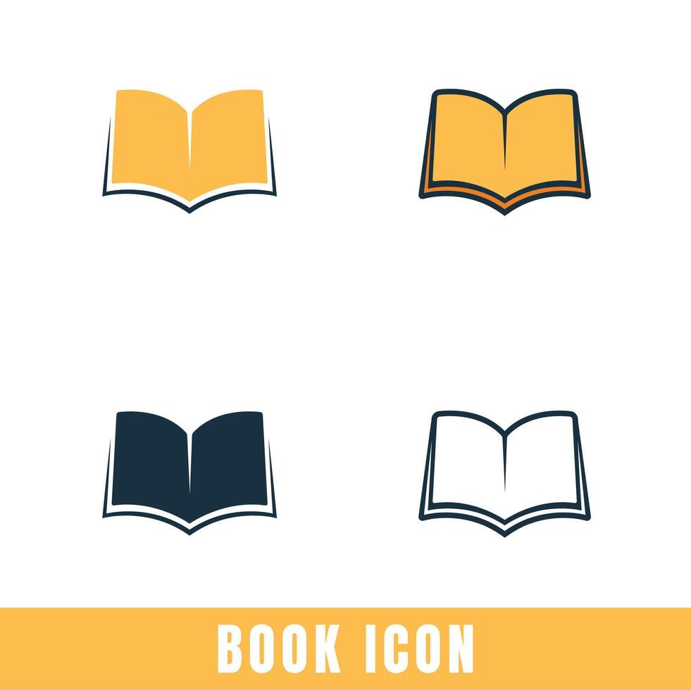 Simple Book icons in different designs set Stock Free