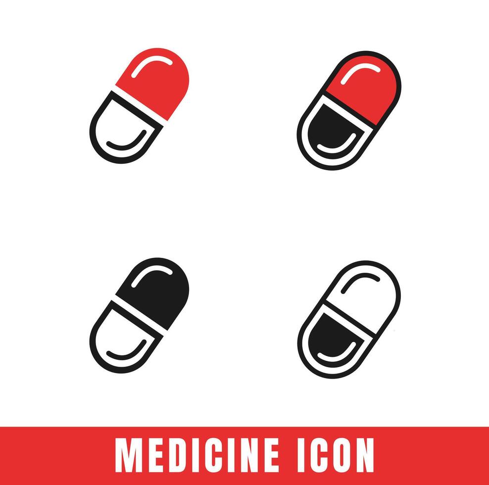 Simple Medicine icons in different designs set Stock Free