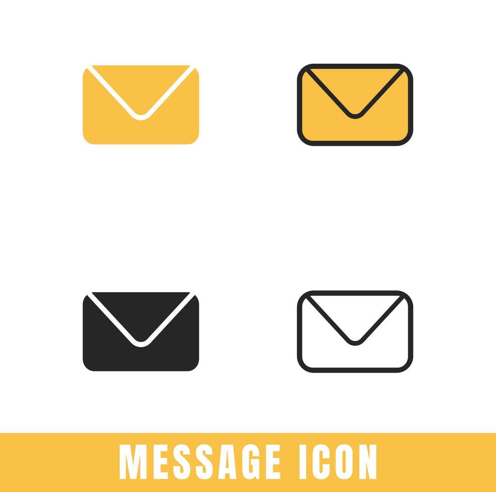 Simple Message icons in different designs set Stock Free