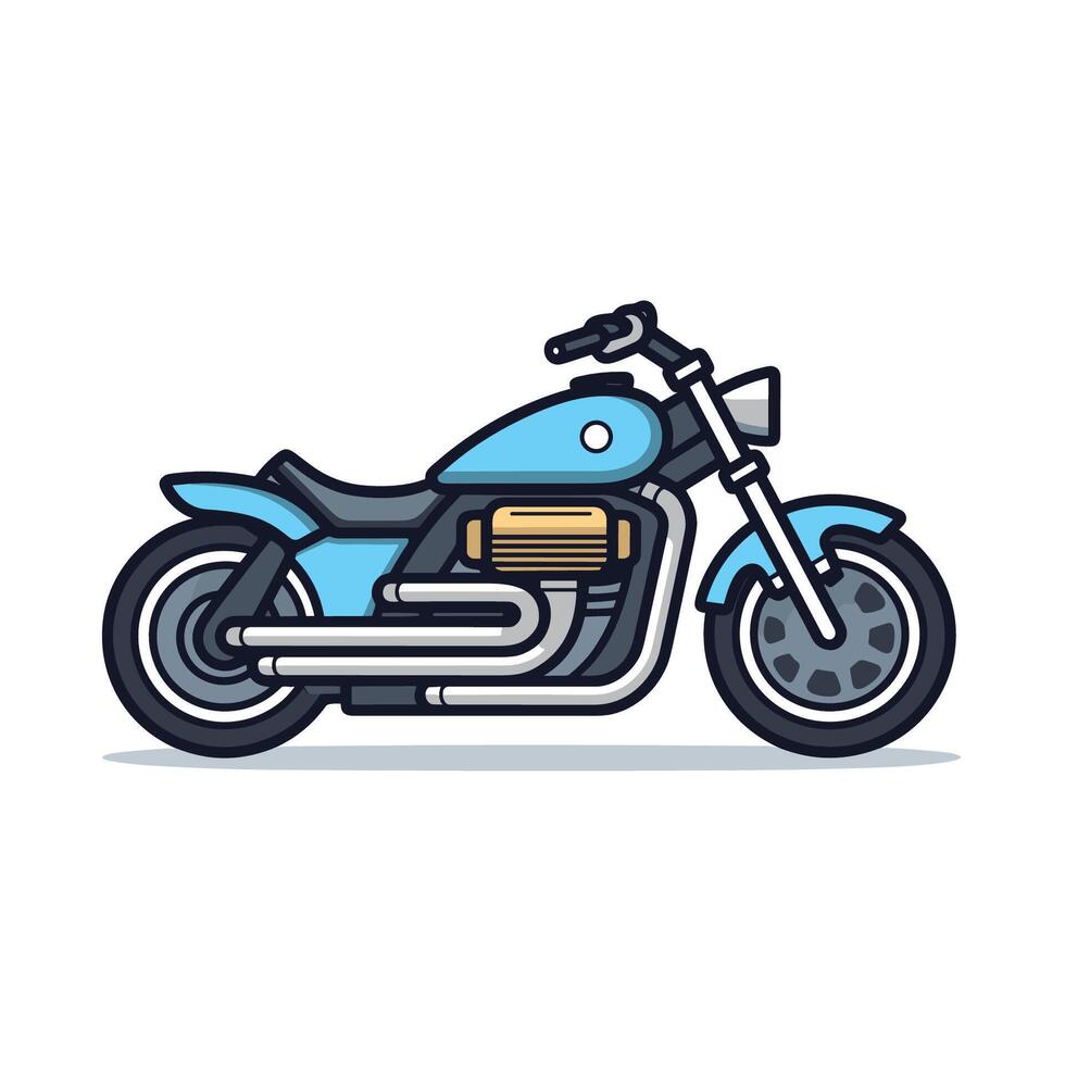 Simple motorcycle icon design template Stock Free