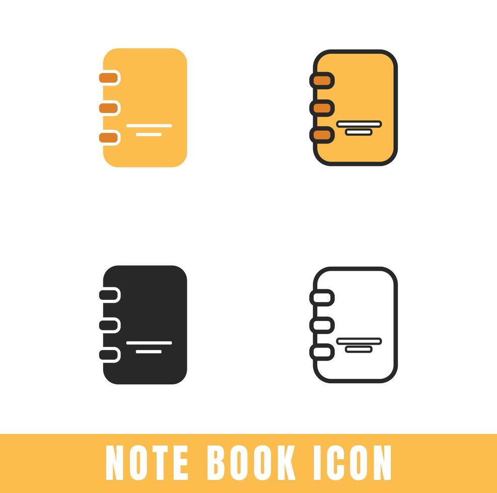 Simple Notebook icons in different designs set Stock Free