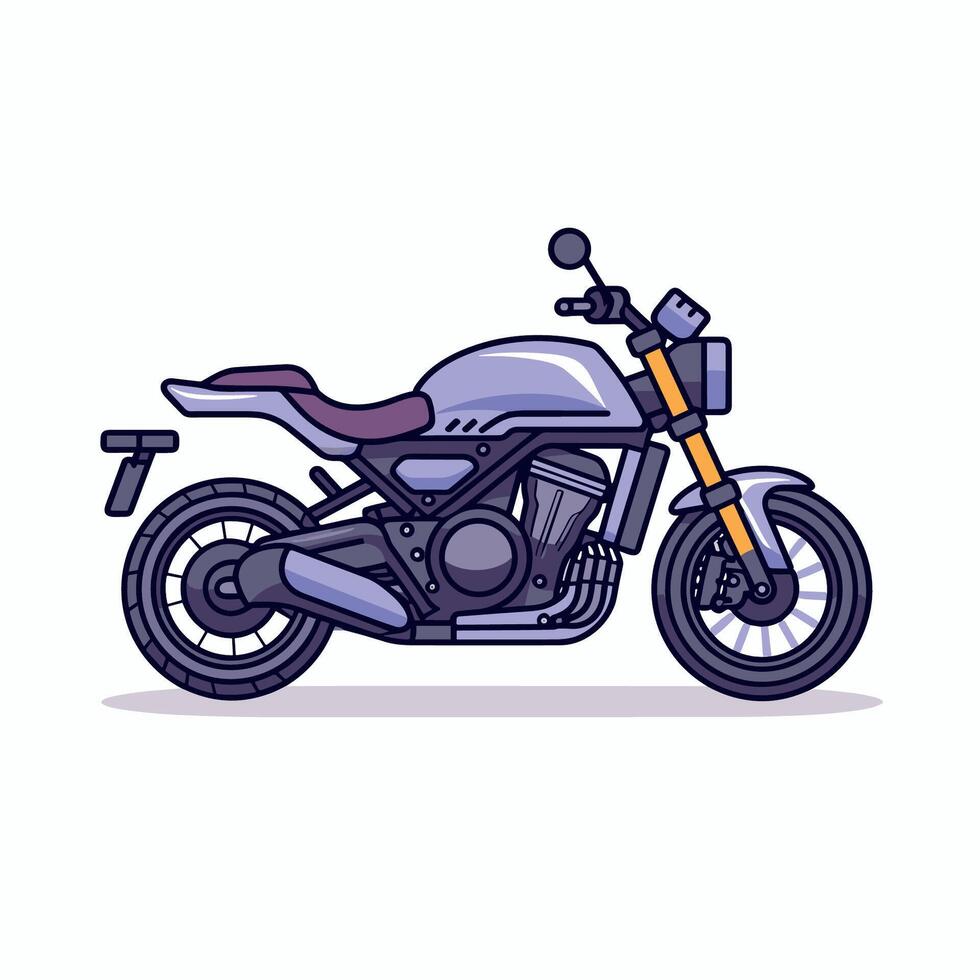 Simple purple motorcycle icon design template Stock Free