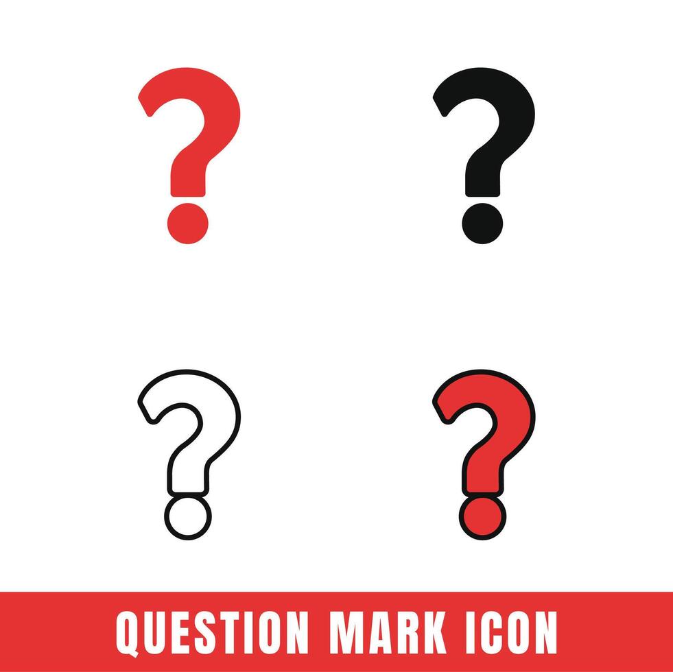 Simple Question Mark icons in different designs set Stock Free