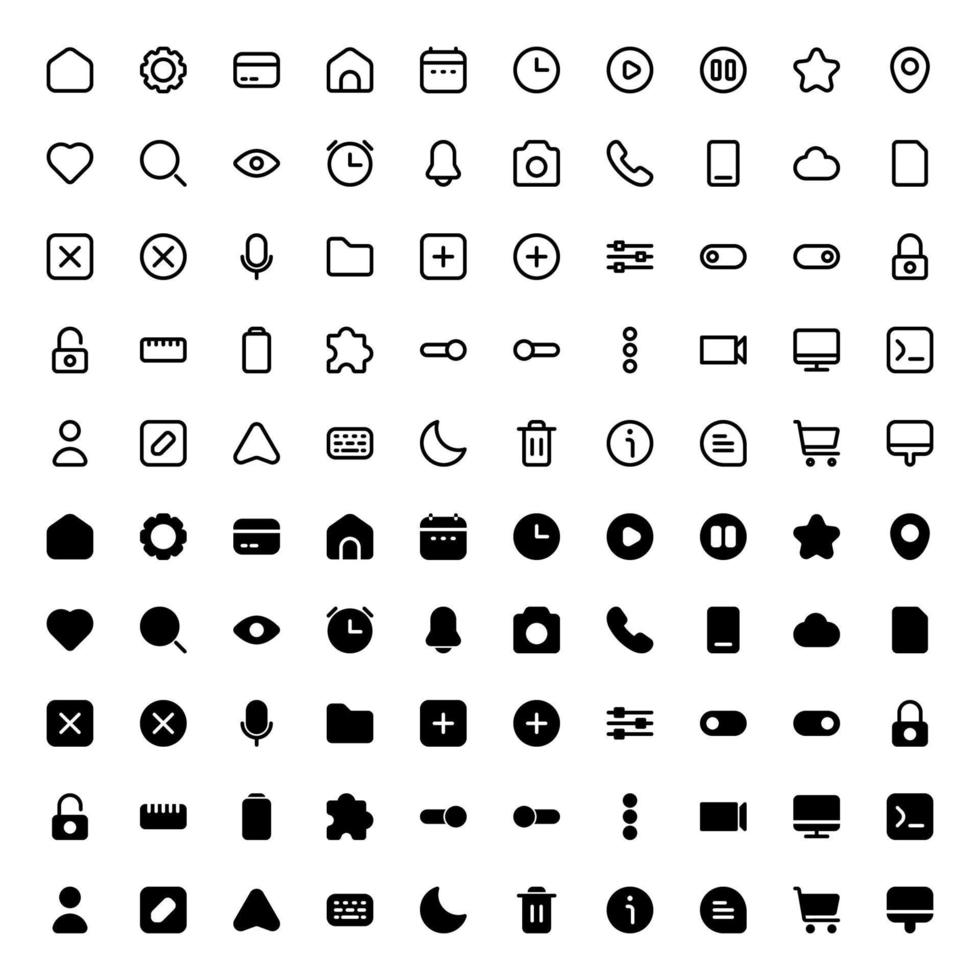 Simple ui icons design Stock Free