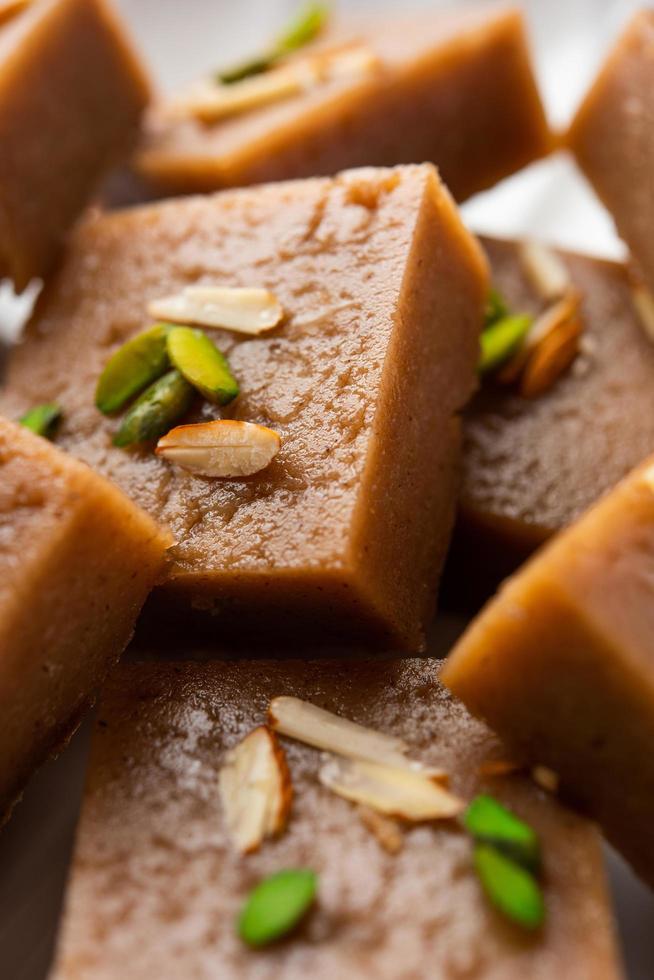 Singhara Barfi or Singhada barfi or halwa fasting or up-was food Stock Free