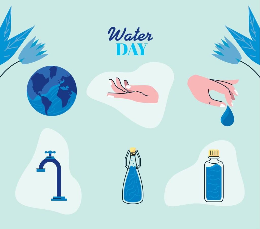 six water day icons Stock Free