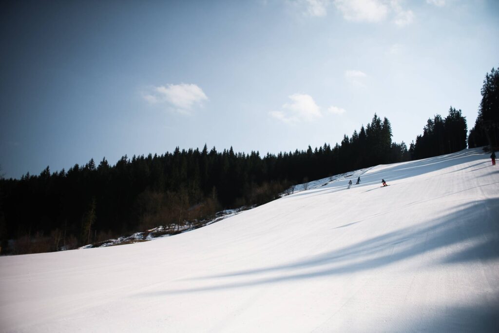 Ski Slope and Amazing Sky Free Photo