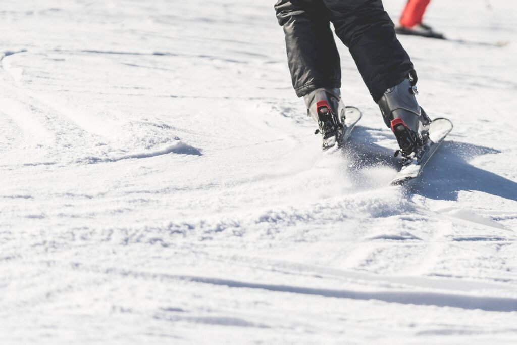 Skiing Snow And Ski Close Up Free Photo