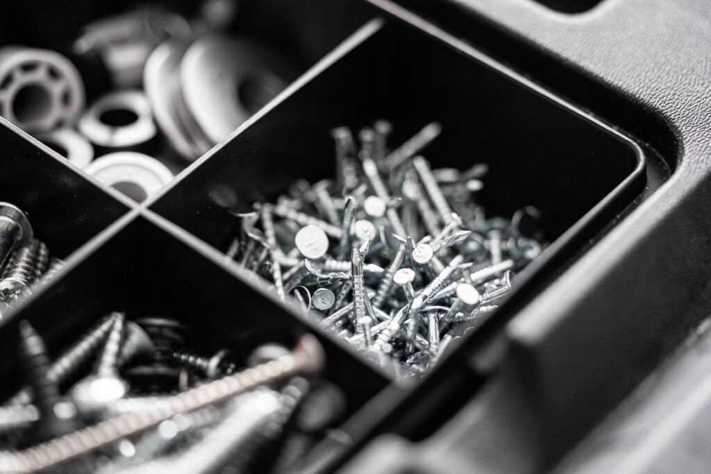 Small Construction Nails in the Toolbox Free Photo