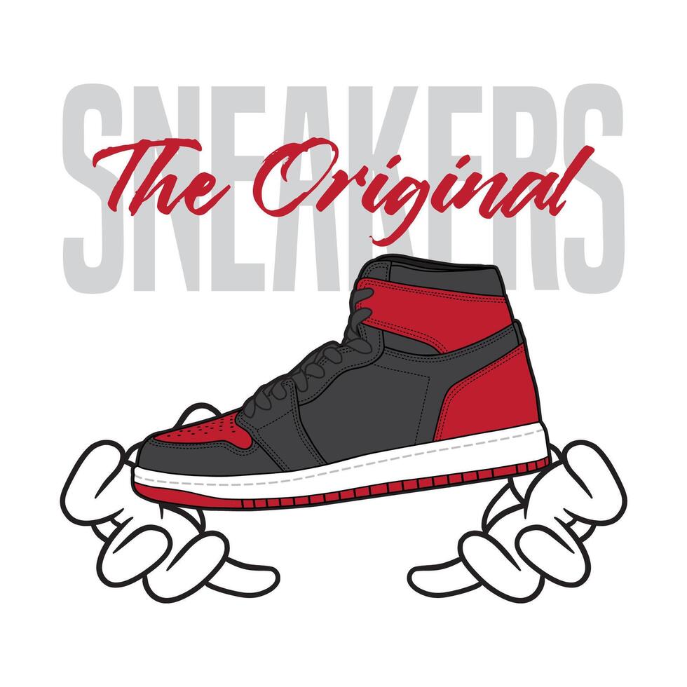 Sneakers shoe slogan t-shirt streetwear. Sneaker typography slogan tshirt design concept. Icon logo illustration. Stock Free