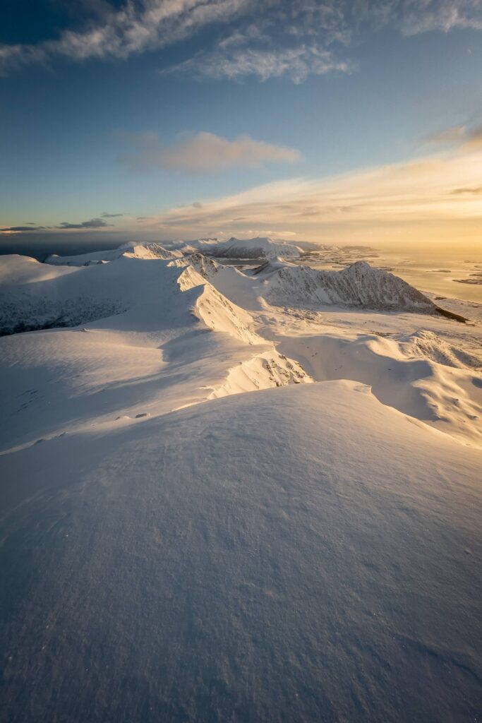 Snowy Mountains in Norway Free Photo