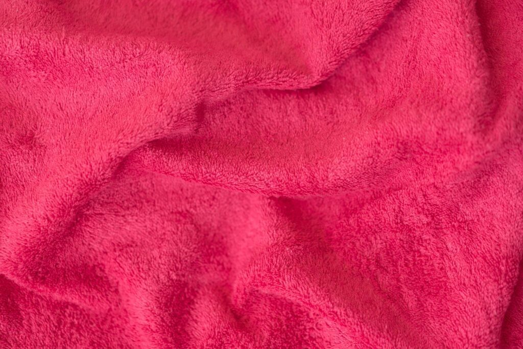 Soft Cotton Red Pink Towel Close Up Background Free Photo