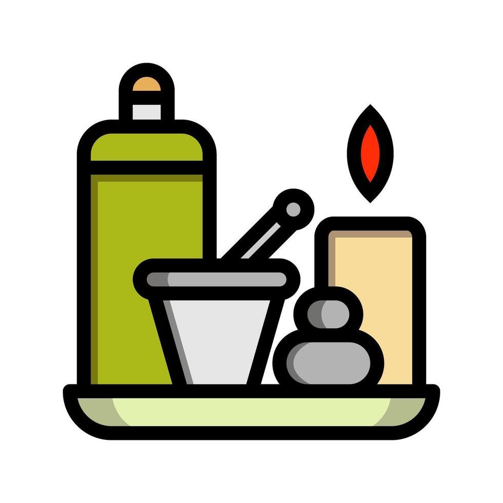 Spa flat icon. editable reflexology equipment symbol. Stock Free