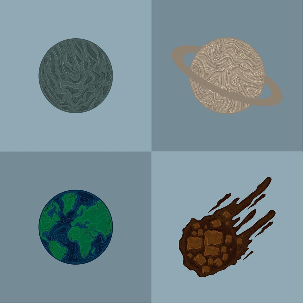 space astronomy icons Stock Free