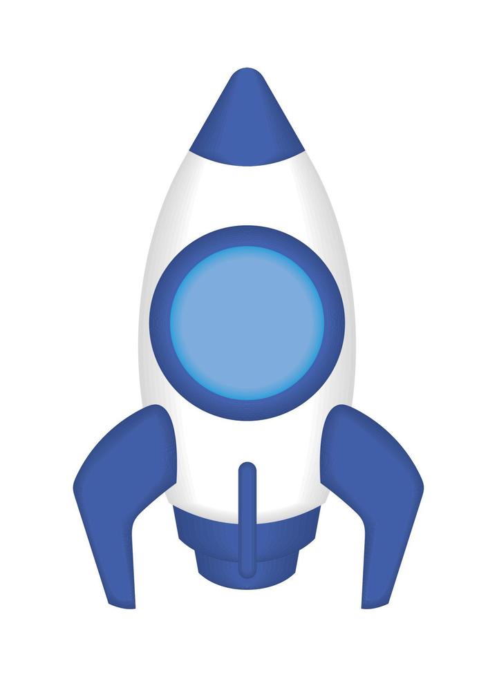 spaceship cartoon icon Stock Free