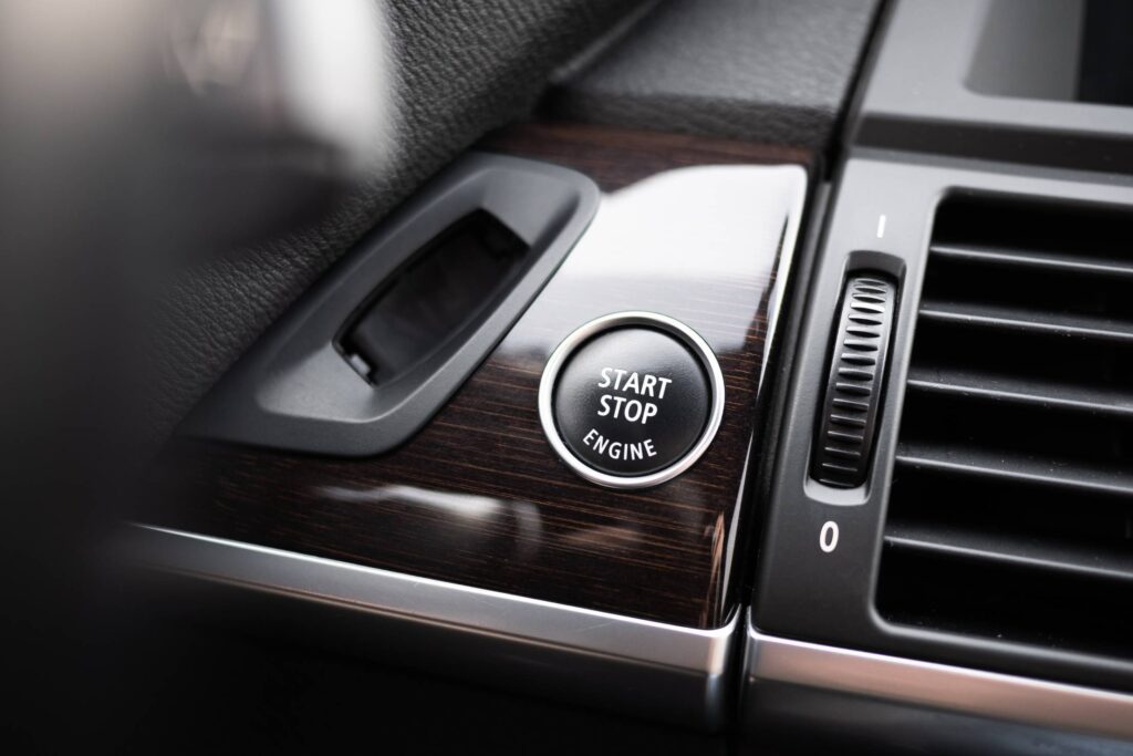 Start Stop Engine Button in The Car Free Photo