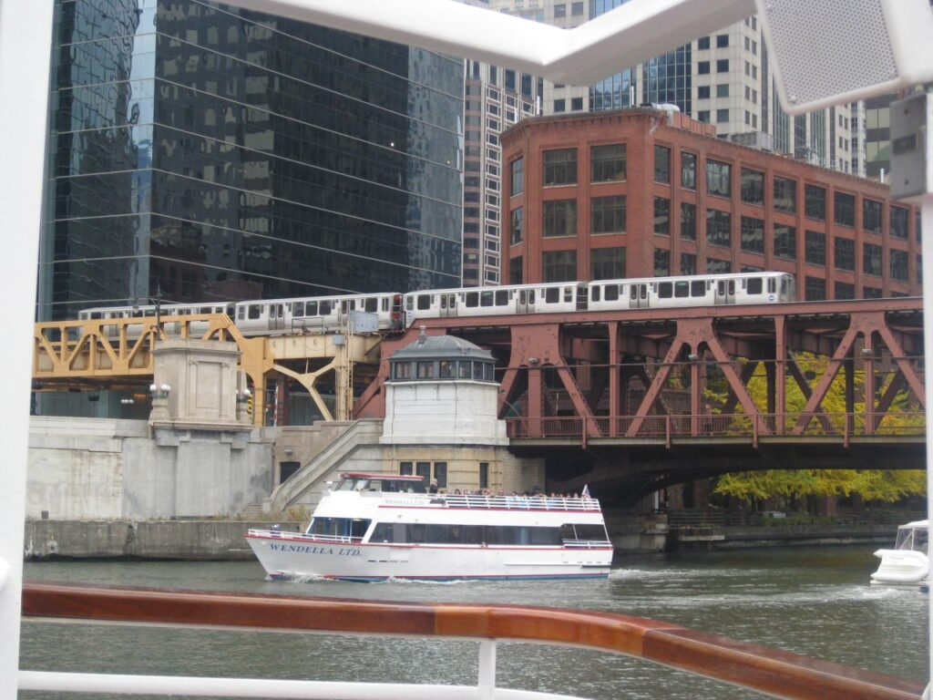 Steamer Ferry Crossing Bridge Stock Free