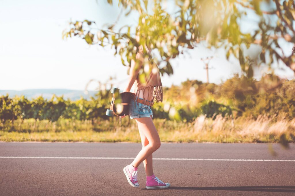 Summer Ride Longboard Girl Free Photo