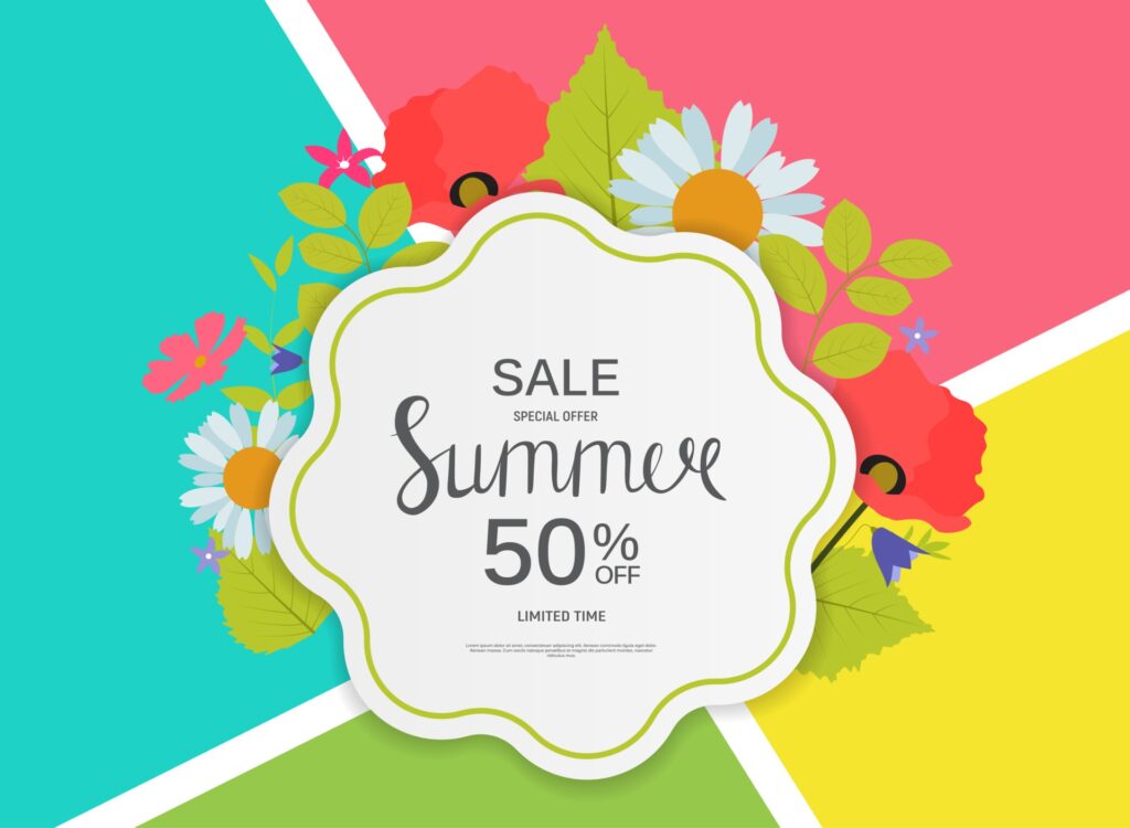 Summer Sale Abstract Background Vector Illustration Free Vector