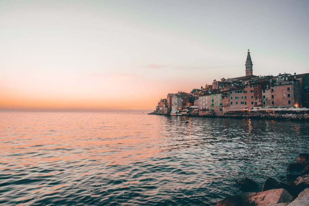 Sunset in Rovinj, Croatia Free Photo