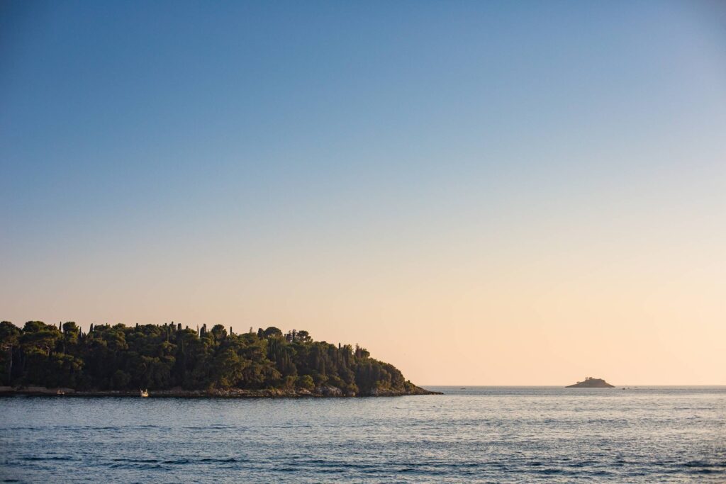 Sunset over a Small Island in Croatia Free Photo